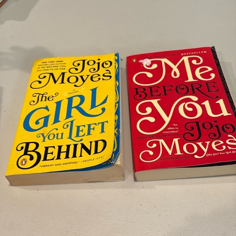 Jojo Moyes Books. ‘Me before you’ and ‘the girl you left behind’. Paperback